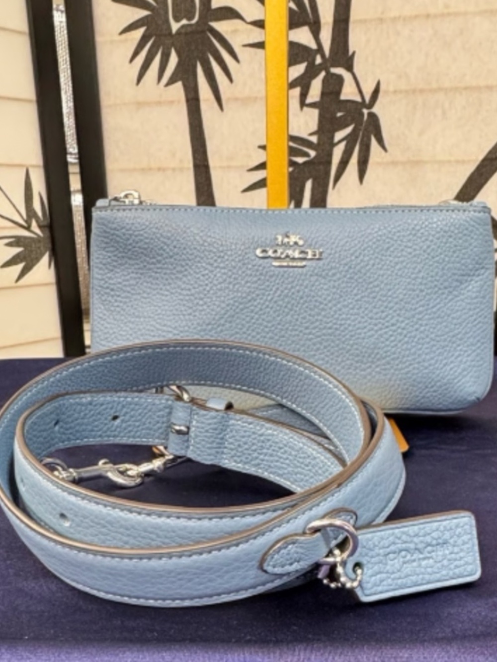 Coach Double Zip crossbody bag Blue